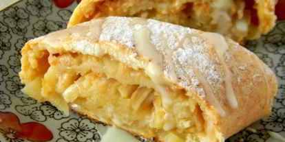 Шаг 9: рулета из творожного теста с яблоками и ананасом