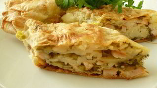 Рецепт Рулета с копченой куриной грудкой и картофелем