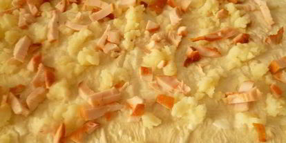 Шаг 2: рулета с копченой куриной грудкой и картофелем