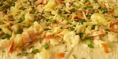 Шаг 3: рулета с копченой куриной грудкой и картофелем