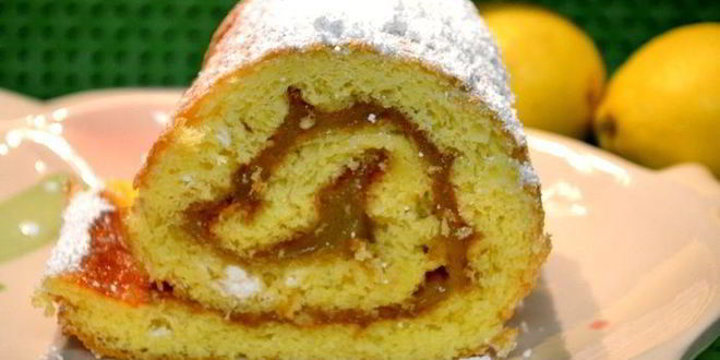 Рецепт рулета с лимонным курдом