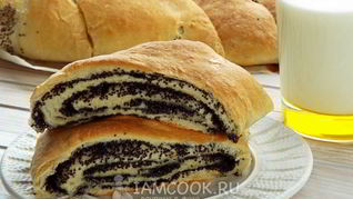 Рецепт Рулета с маком из дрожжевого теста