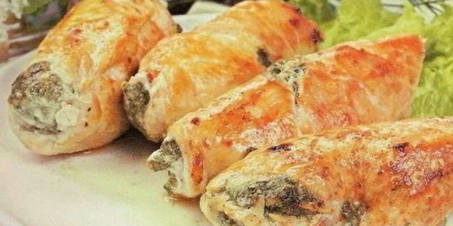 Рецепт Рулетиков из куриного филе со шпинатом