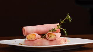 Рецепт Рулетиков из ветчины