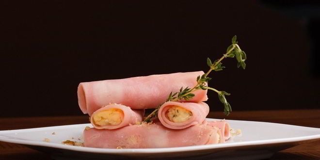 Рецепт рулетиков из ветчины