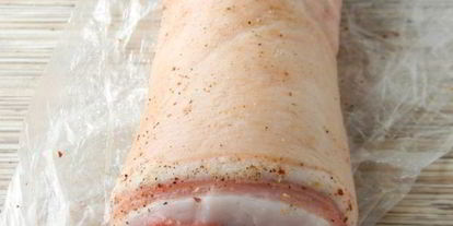 Шаг 6: свиного рулета из брюшины