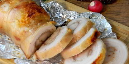 Шаг 9: свиного рулета из брюшины