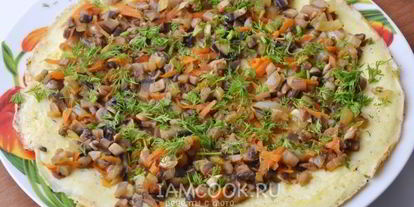 Шаг 9: яичного рулета с грибами