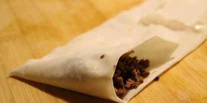 Шаг 2: самосы из теста фило с мясом