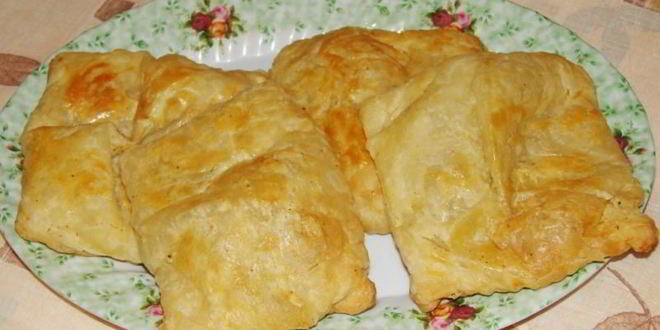 Рецепт самсы из слоеного теста с мясом