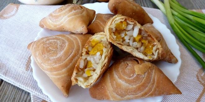 Рецепт самсы с тыквой и рисом