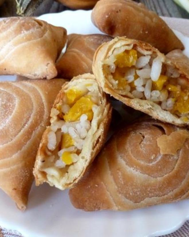 Рецепт самсы с тыквой и рисом