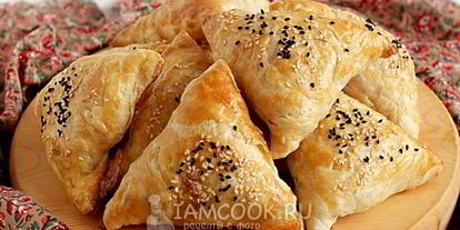 Шаг 13: самсы с тыквой на готовом слоеном тесте