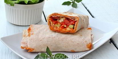 Шаг 12: шаурмы с колбасой