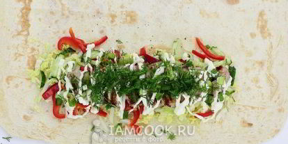 Шаг 5: шаурмы со свининой