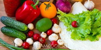 Шаг 2: шаурмы вегетарианской