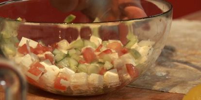 Шаг 2: шавермы с бараниной, брынзой и баклажанами