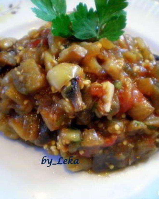 Рецепт соте из баклажан с грибами