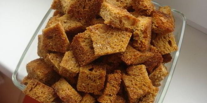 Рецепт сухариков с чесноком в духовке