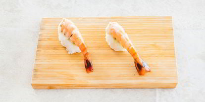 Шаг 3: нигирей суши с креветками