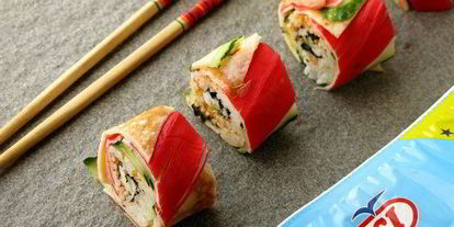 Шаг 21: радужных суш с крабовыми палочками