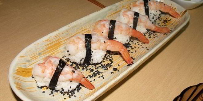 Рецепт Суш с креветками