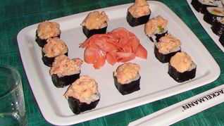 Рецепт Суш, запеченных с лососем
