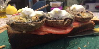 Шаг 5: хрустящего сэндвича с грушами-гриль и запеченными грибами