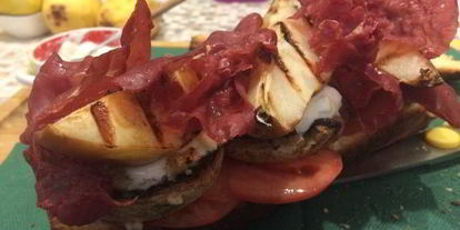 Шаг 6: хрустящего сэндвича с грушами-гриль и запеченными грибами