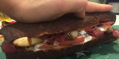 Шаг 7: хрустящего сэндвича с грушами-гриль и запеченными грибами