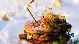 Рецепт Клаба-сэндвича с фуа-гра и яблоками ранет