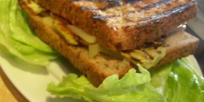 Шаг 3: сэндвича-гриля с баклажаном-гриль, сыром и прошутто