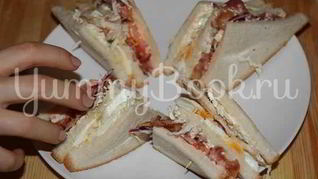 Рецепт Сэндвича с беконом и салатом