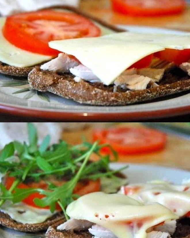 Рецепт сэндвича с индейкой, сыром и рукколой