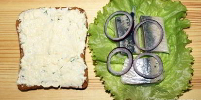 Шаг 1: сэндвича с селедкой