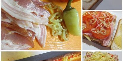 Шаг 4: сэндвича с сыровяленыма беконома и сырома ны гриле