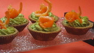 Рецепт Крема из авокадо в тарталетках