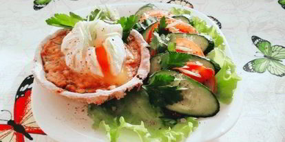 Шаг 8: ржаных тарталеток с паштетома иза тунцев и яйцома пашота