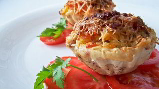 Рецепт Тарталеток из куриного филе с сочной начинкой