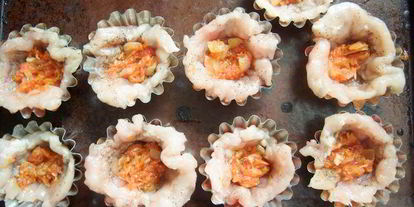 Шаг 5: тарталеток из куриного филе с сочной начинкой