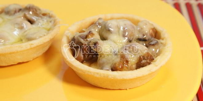 Рецепт Тарталеток с грибами и сыром