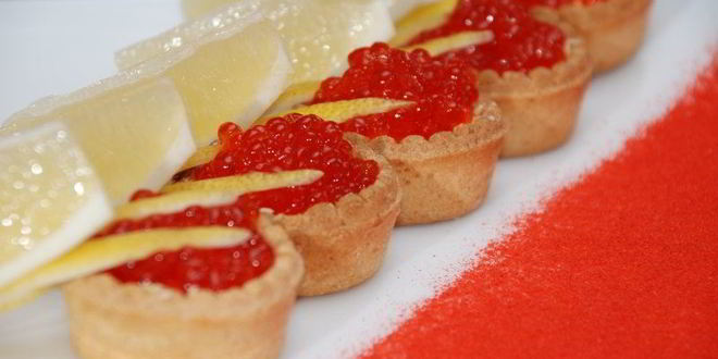 Рецепт тарталеток с икрой и маслом