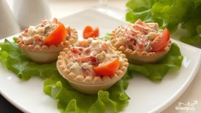 Рецепт Тарталеток с икрой трески