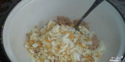 Шаг 1: тарталеток с икрой трески