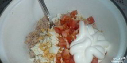 Шаг 2: тарталеток с икрой трески