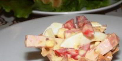 Шаг 3: тарталеток с копченой колбасой