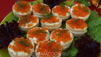 Рецепт Тарталеток с красной икрой