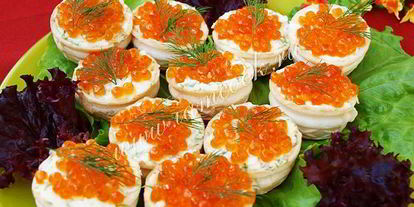 Шаг 6: тарталеток с красного икроя