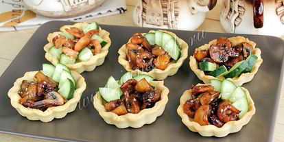 Шаг 6: тарталеток с креветками