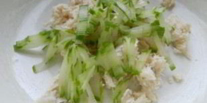 Шаг 2: тарталеток с курицей и огурцом